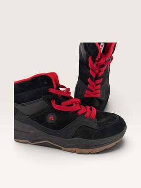 Airwalk Anchor Mid Black and Red Skate High Top Sneakers